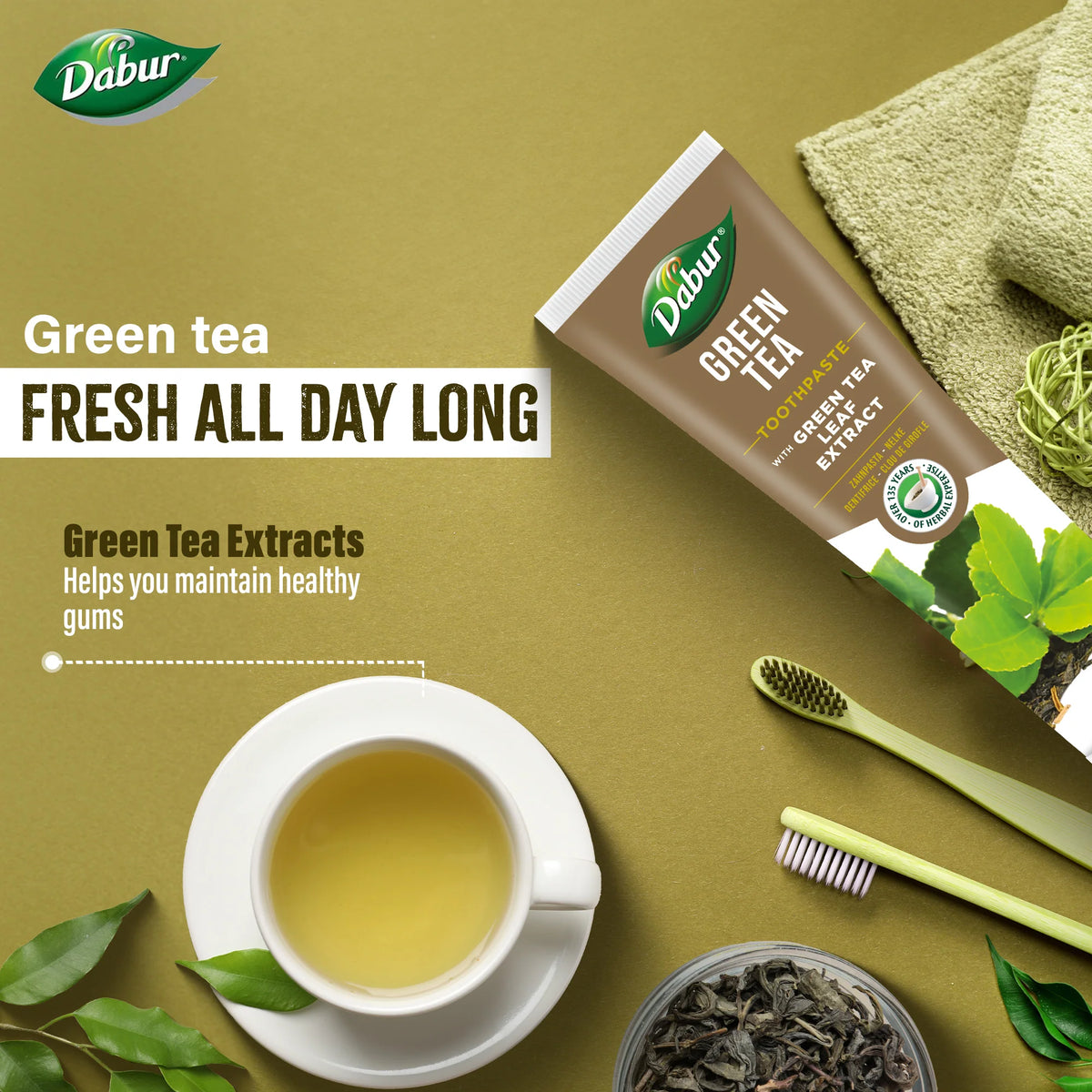 Dabur pasta do zębów z zieloną herbatą 100 ml – zdjęcie 2