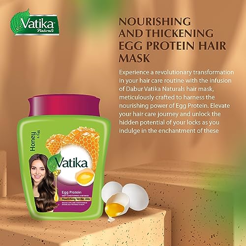 Vatika Naturals maska do włosów z białkiem jaja 500 g – zdjęcie 3