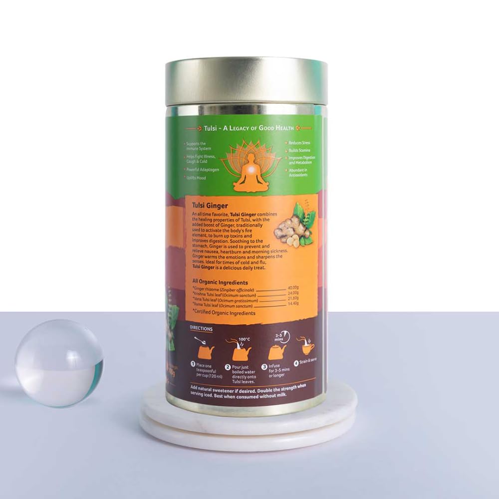 Organic India Tulsi Ginger – herbata z imbirem – zdjęcie 3