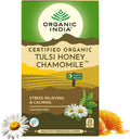 Organic India Tulsi Honey Chamomile – herbata tulsi z rumiankiem i miodem, 25 torebek – opakowanie