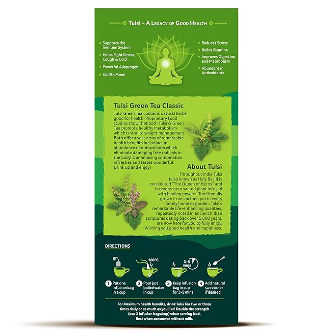 Organic India Tulsi Green Tea Classic – zdjęcie 3