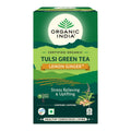 Organic India Tulsi Green Tea Lemon Ginger – zielona herbata tulsi z cytryną i imbirem – opakowanie