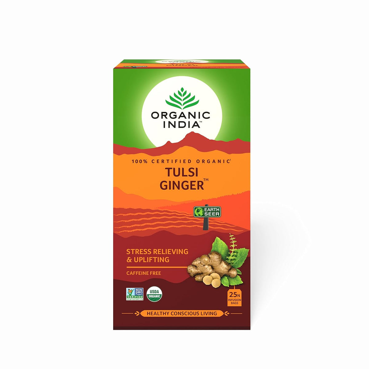Organic India Tulsi Ginger – herbata z imbirem – zdjęcie 2