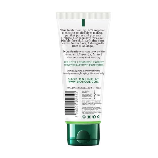 Biotique Fresh Neem żel do mycia twarzy 150 ml – zdjęcie 2