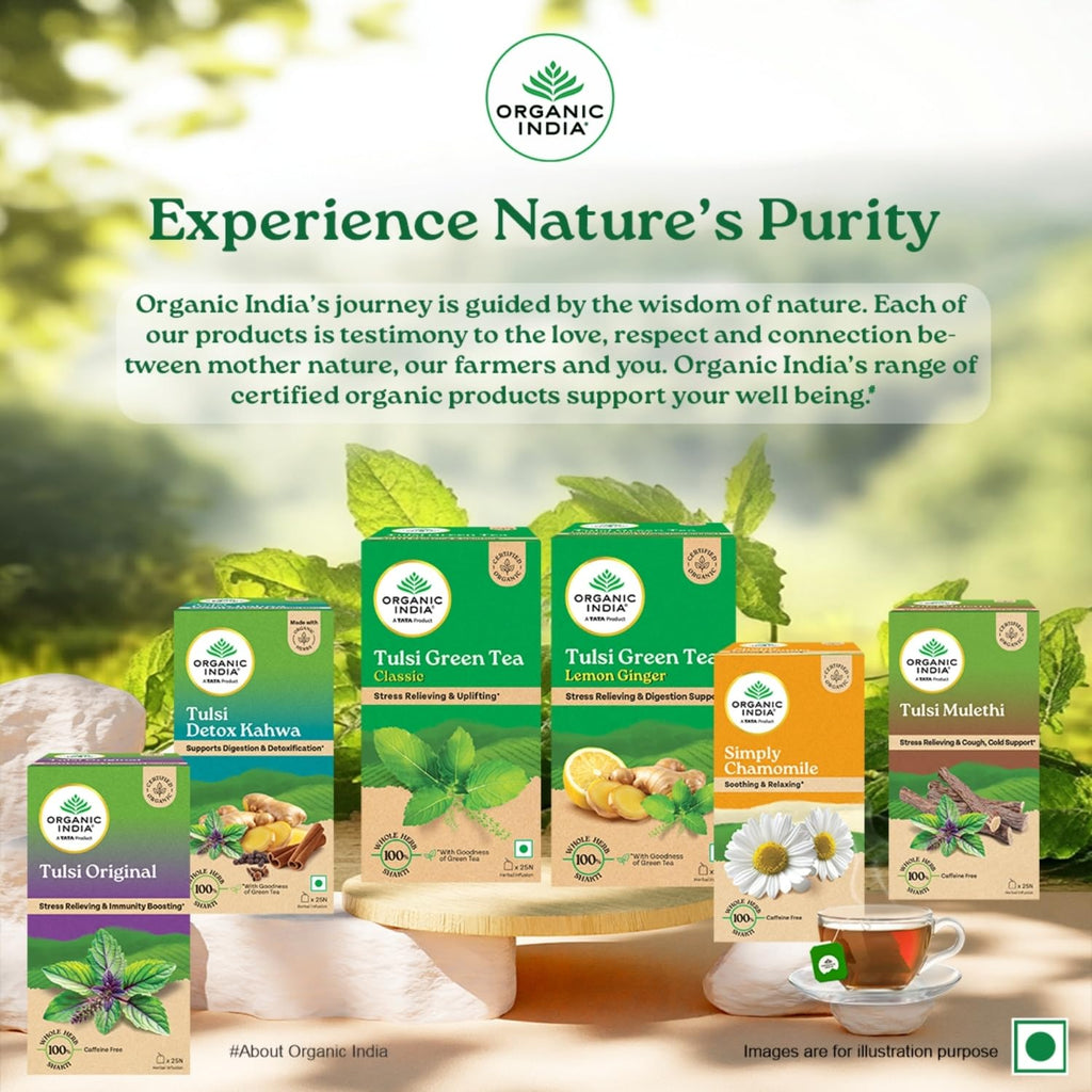 Herbaty ziołowe Organic India – Tulsi i Simply Chamomile
